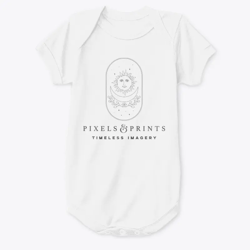 Pixels &amp; Prints Gray Logo