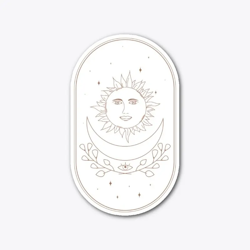 Pixels & Prints Gold Sun Sticker